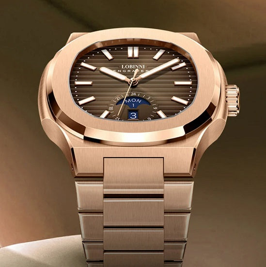 Nautilus Automatic OBLVLO Watches With Multifunctional 50 Miters Water Prooof Luminous Wristwatch For Man by Lobinni Reef Tiger