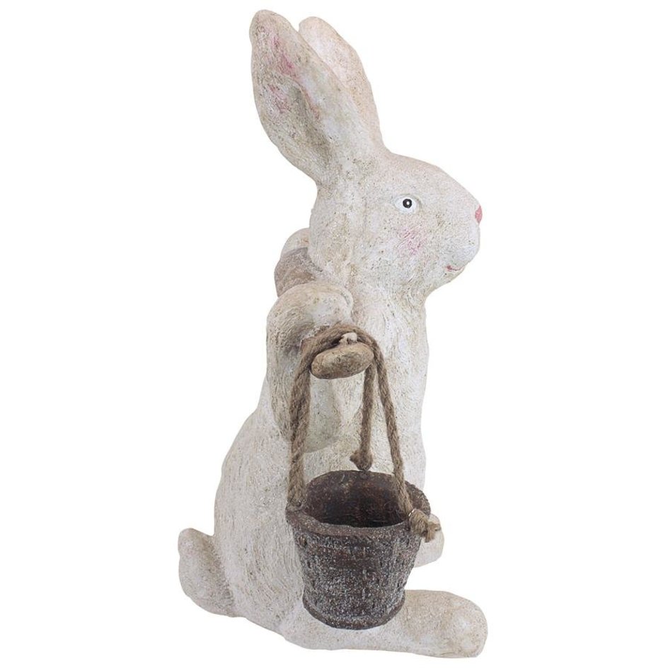 ALDO Artwork >Sculptures & Statues 15"Wx11"Dx20"H. 8 lbs. / new / resin Easter Bunny Rabbit Carrying Easter Eggs Statue