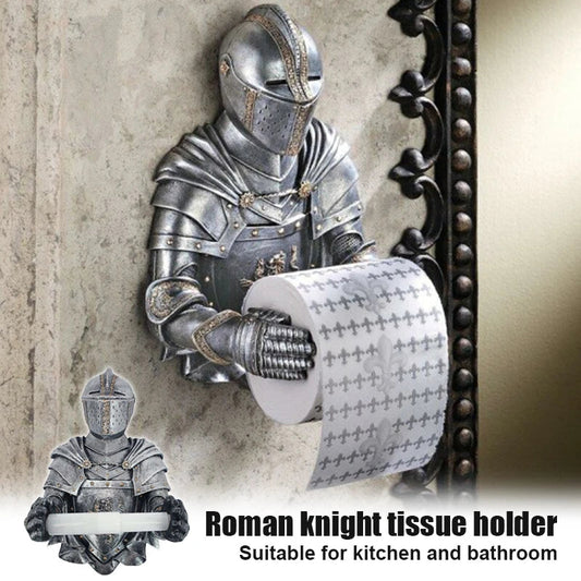 ALDO Bathroom Accessories > Toilet Paper Holders Medieval Statue Italian Knight Toilet Paper Roll Holder Bathroom Wall Mounted