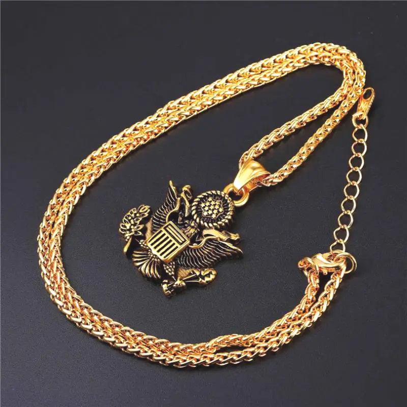 ALDO Clothing Accessories > Sunglasses American National Emblem Proud To Be An American Independence Day Handcrafted Pendant Necklace