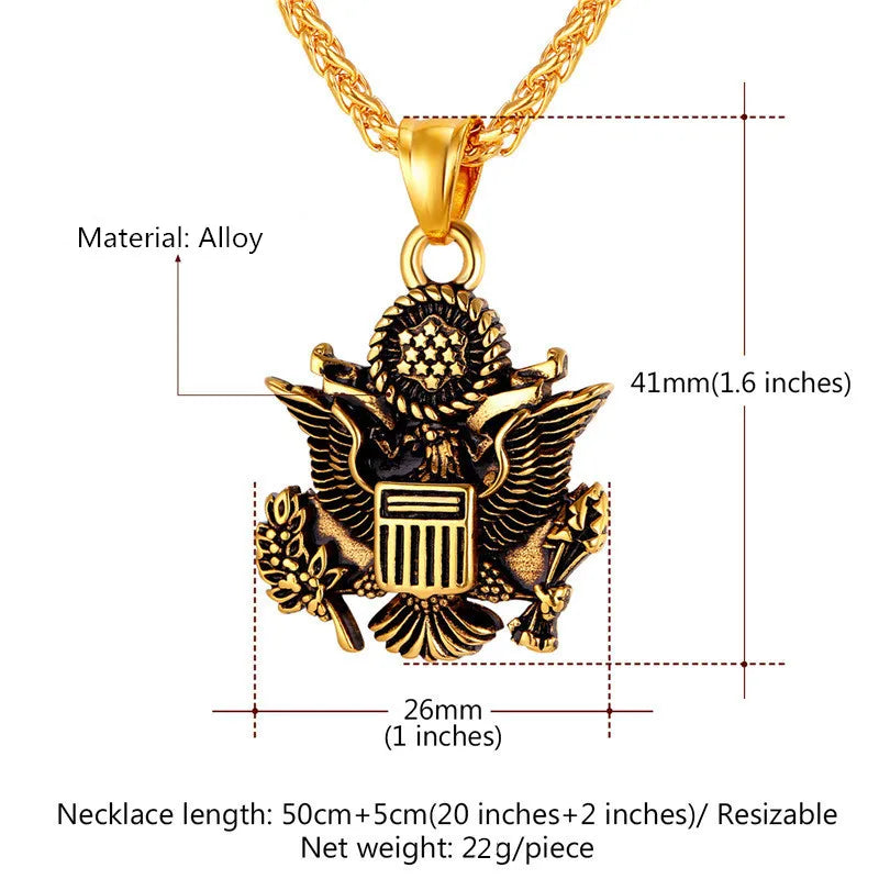 ALDO Clothing Accessories > Sunglasses American National Emblem Proud To Be An American Independence Day Handcrafted Pendant Necklace
