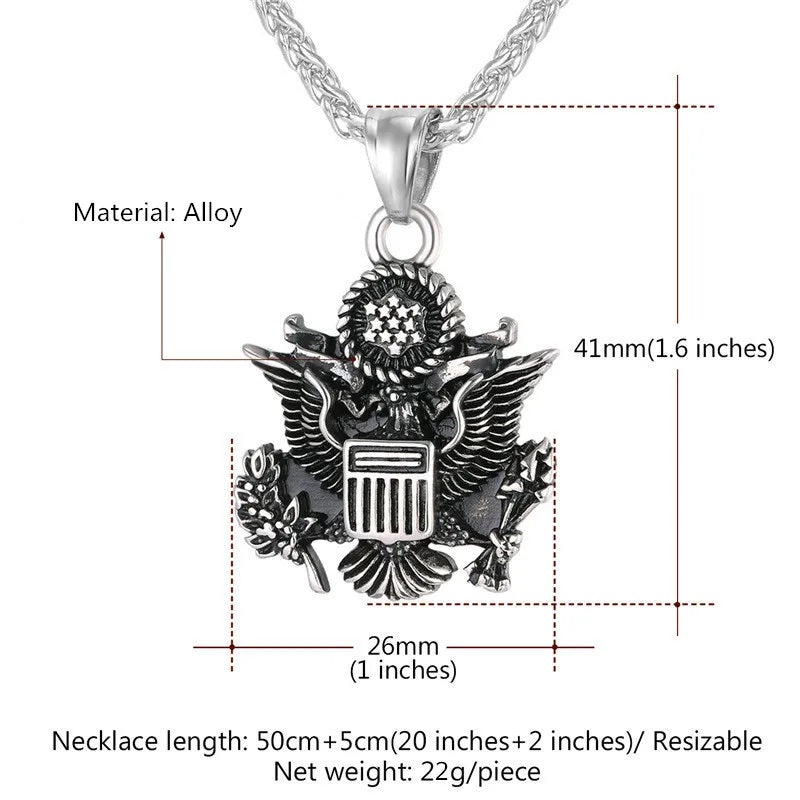 ALDO Clothing Accessories > Sunglasses American National Emblem Proud To Be An American Independence Day Handcrafted Pendant Necklace