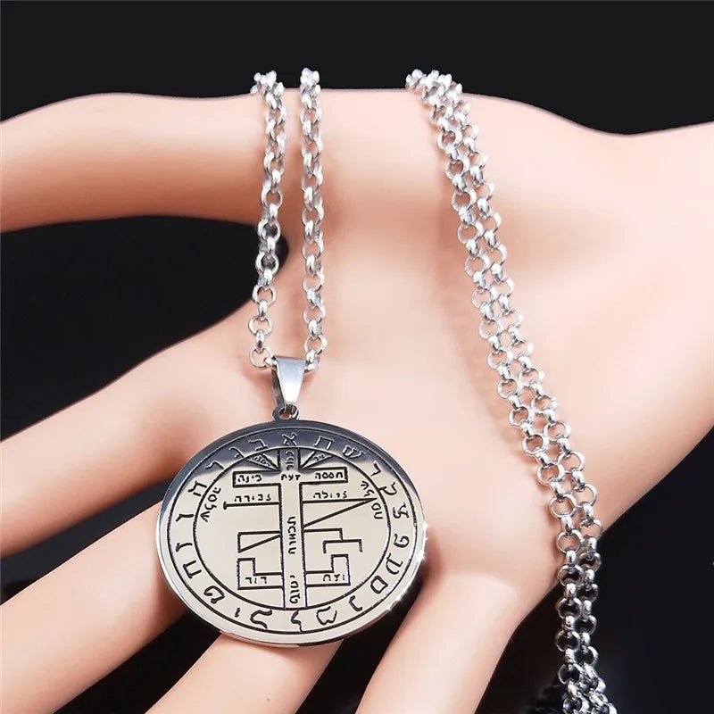 ALDO Clothing Accessories > Sunglasses King Solomon Seal Pendant Necklass Hexagram Tree of Life Ten Sephiroth For Good Health,Fortune and Prosperity