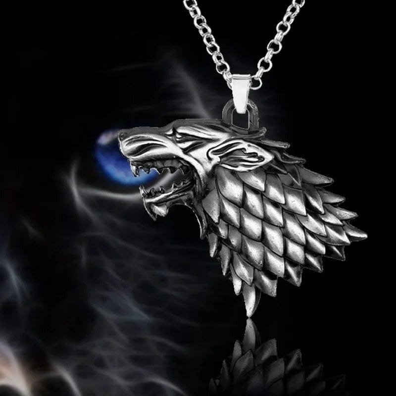 ALDO Clothing Accessories > Sunglasses Stark Wolfhead Handcrafted Pendant Necklace For Protection and Bravery with Chain