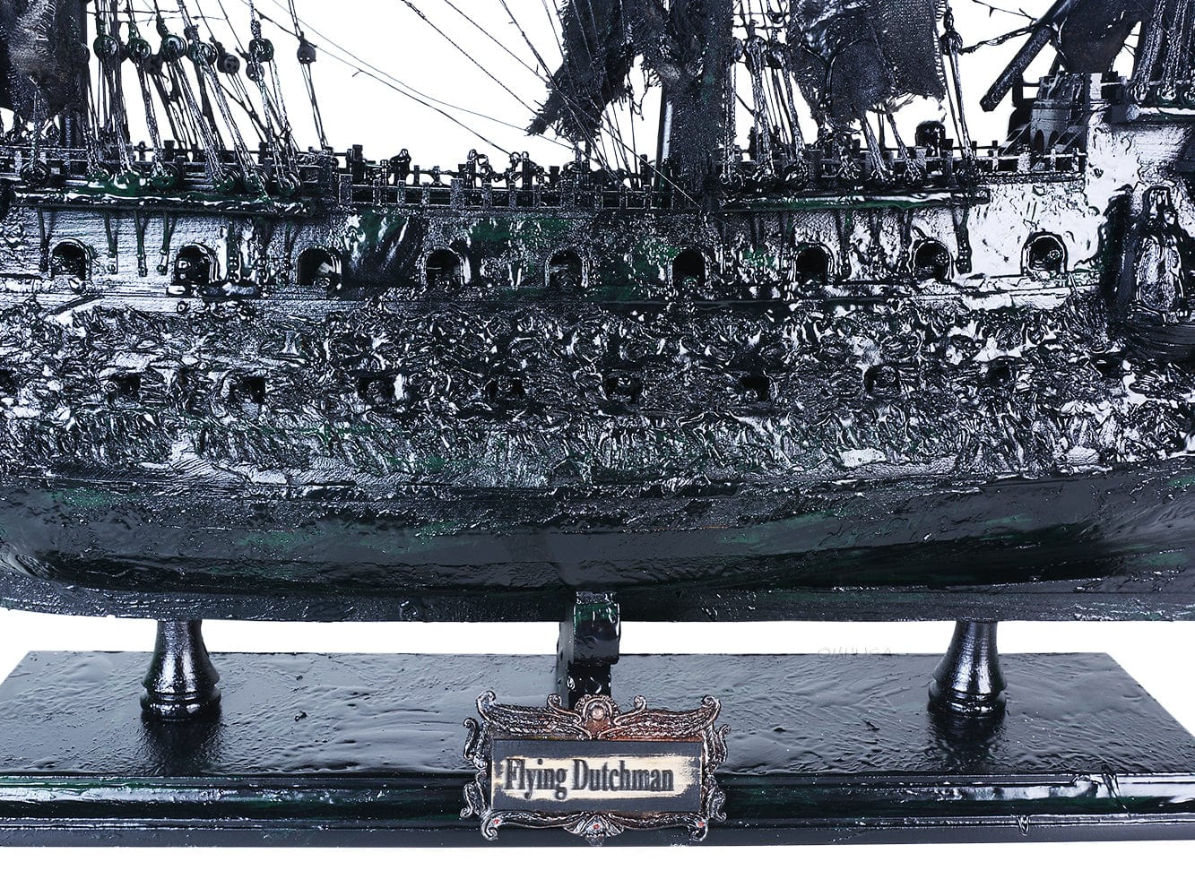 ALDO Creative Arts Collectibles Scale Model Flying Dutchman Black Pirate Ship Exclusive Edition Medium Sailboat Wood Model Assembled
