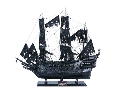 ALDO Creative Arts Collectibles Scale Model Flying Dutchman Black Pirate Ship Exclusive Edition Medium Sailboat Wood Model Assembled