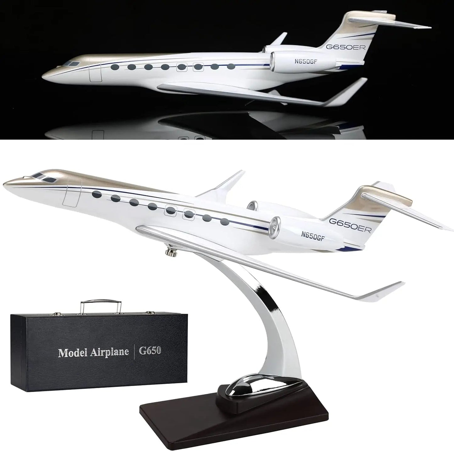 ALDO Creative Arts Collectibles Scale Model Gulf Stream G650ER Airplane Diecast Model Aircrafts