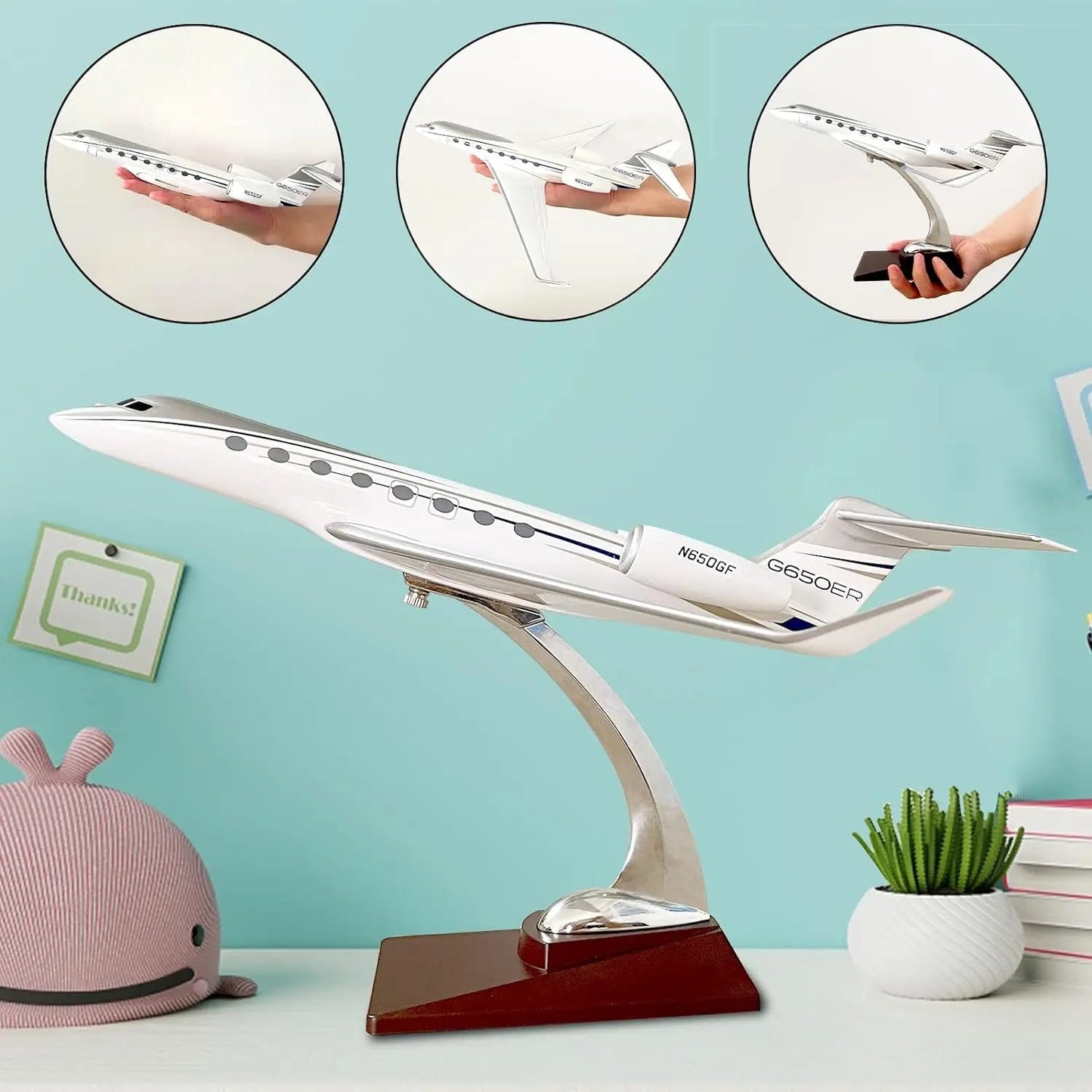 ALDO Creative Arts Collectibles Scale Model Gulf Stream G650ER Airplane Diecast Model Aircrafts