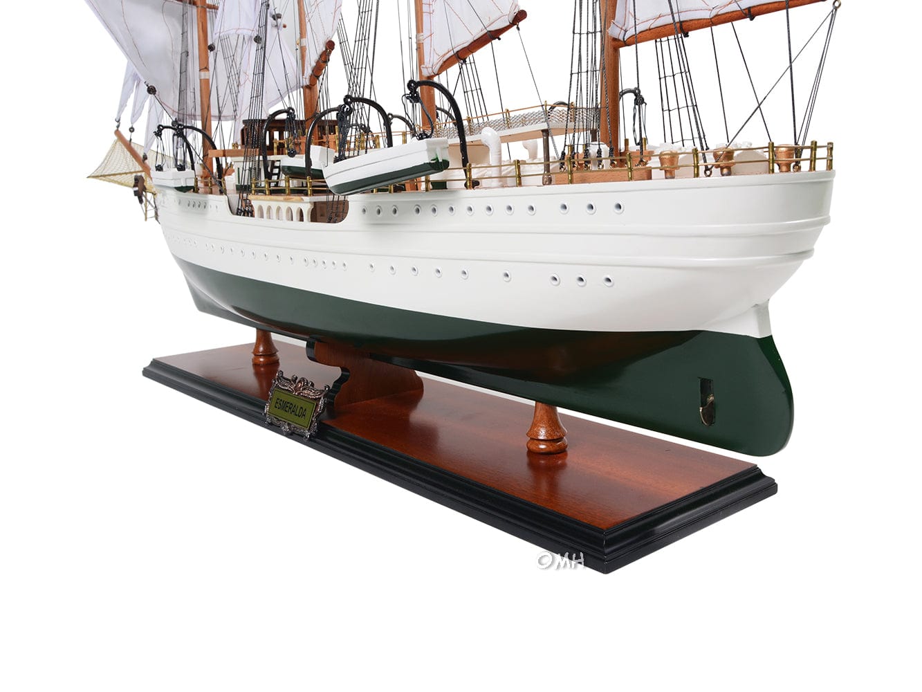 ALDO Creative Arts Collectibles Scale Model L: 37 W: 12 H: 24.75 Inches / NEW / wood Chilean Navy Esmeralda Exclusive Edition Sailboat Wood Model Assembled