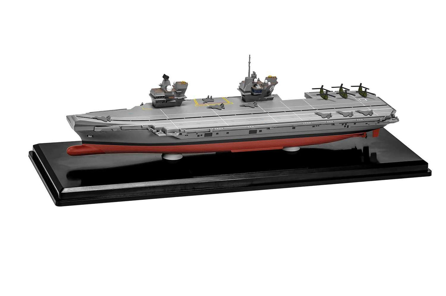 ALDO Creative Arts Collectibles Scale Model NEW / wood and resin HMS Royal Navy Prince Of Wales Queen Elizabeth-Class Aircraft Carriers With Display Cabinet