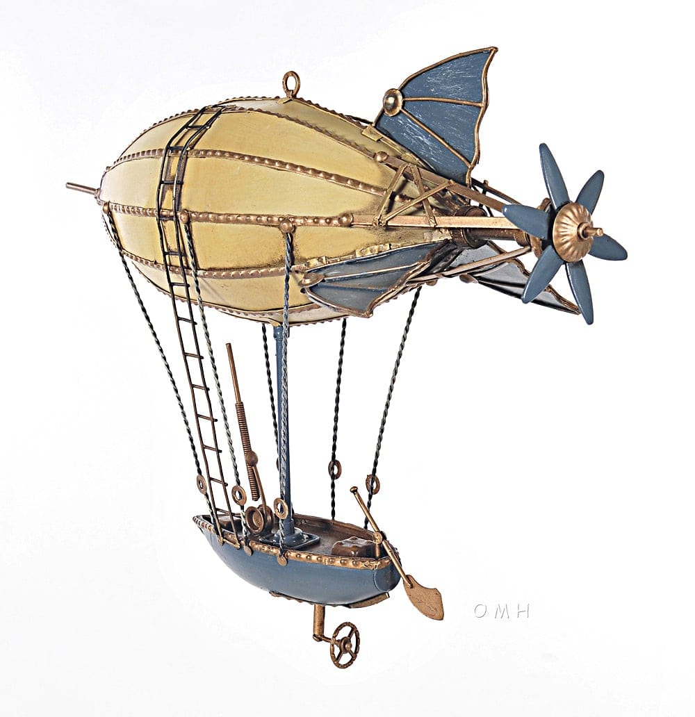 ALDO Creative Arts Collectibles Scale Model Steampunk Airship Blimp Hot Air Balloon Metal Model