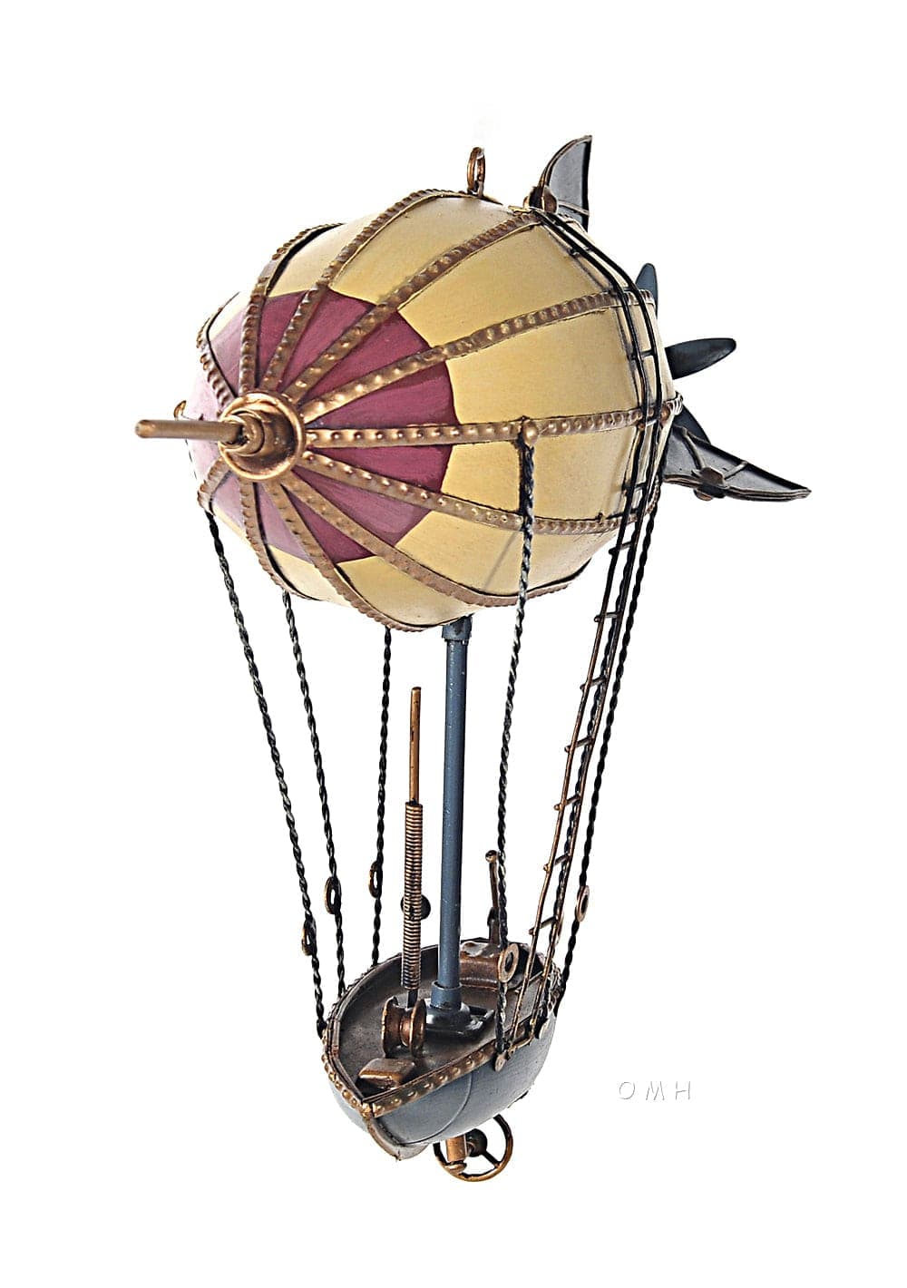 ALDO Creative Arts Collectibles Scale Model Steampunk Airship Blimp Hot Air Balloon Metal Model