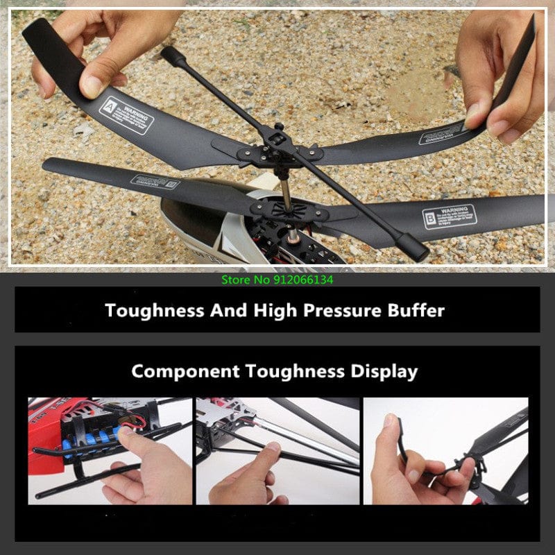 ALDO Creative Arts Collectibles Scale Model Super Large Alloy Electric Remote Control Helicopter Magnum Gold and Blue Alloy Model 3.5CH 150M 80CM Fire Anti-Fall Body LED Light RC Aircraft
