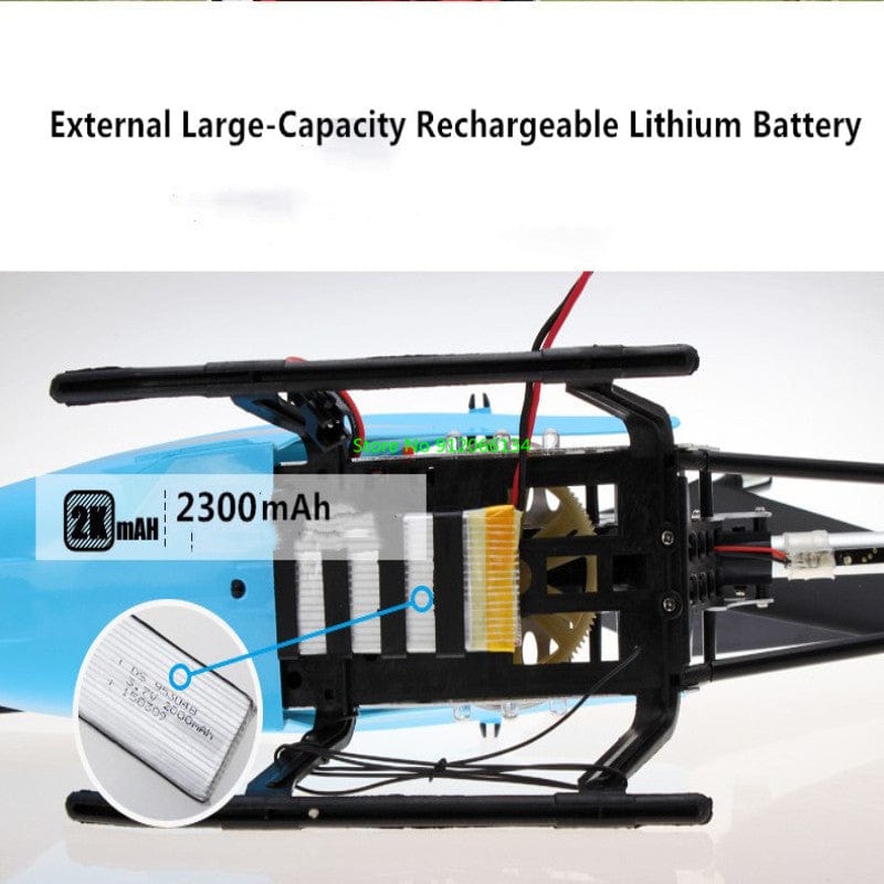 ALDO Creative Arts Collectibles Scale Model Super Large Alloy Electric Remote Control Helicopter Magnum Gold and Blue Alloy Model 3.5CH 150M 80CM Fire Anti-Fall Body LED Light RC Aircraft