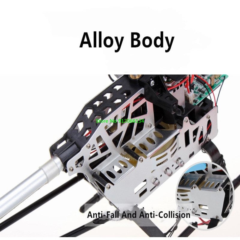 ALDO Creative Arts Collectibles Scale Model Super Large Alloy Electric Remote Control Helicopter Magnum Gold and Blue Alloy Model 3.5CH 150M 80CM Fire Anti-Fall Body LED Light RC Aircraft