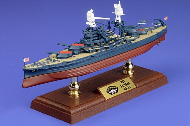ALDO Creative Arts Collectibles Scale Model USSN Arizona BB39 Pennsylvania-Class Batleship G86013 WWII Pearl Harbor Alloy Model Assembled