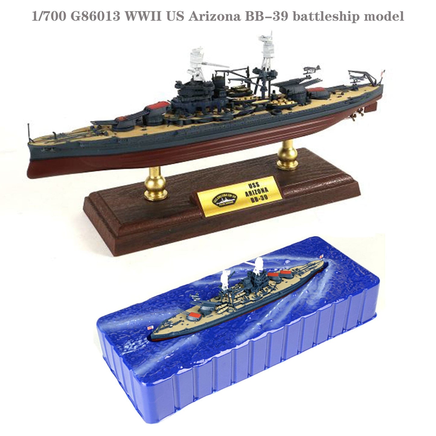 ALDO Creative Arts Collectibles Scale Model USSN Arizona BB39 Pennsylvania-Class Batleship G86013 WWII Pearl Harbor Alloy Model Assembled