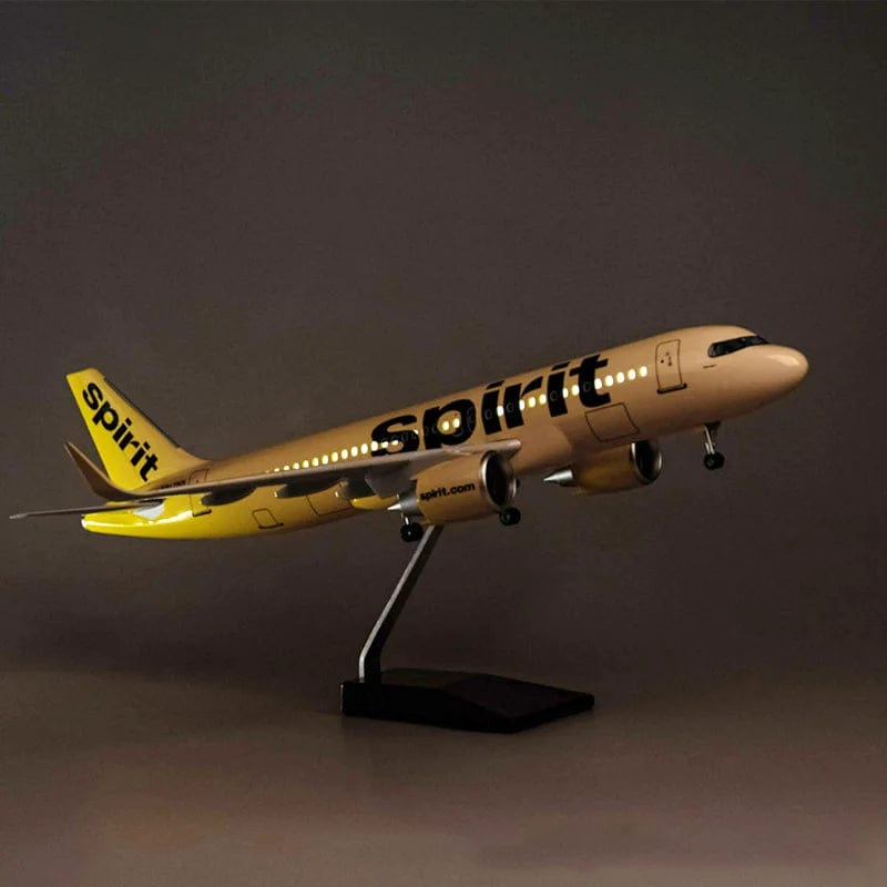 ALDO Creative Arts Collectibles Scale Model With Lights Spirit Airplane Airbus A320NEO A320 NEO Model Aircraft With Landing Gears and LED Lights