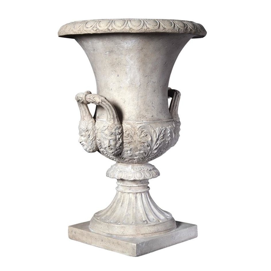 ALDO Creative Arts >Pottery 17.5"Wx17.5"Dx25.5"H / new / resin Italian Medici Style Greenman Architectural Garden Urn Planters Statue