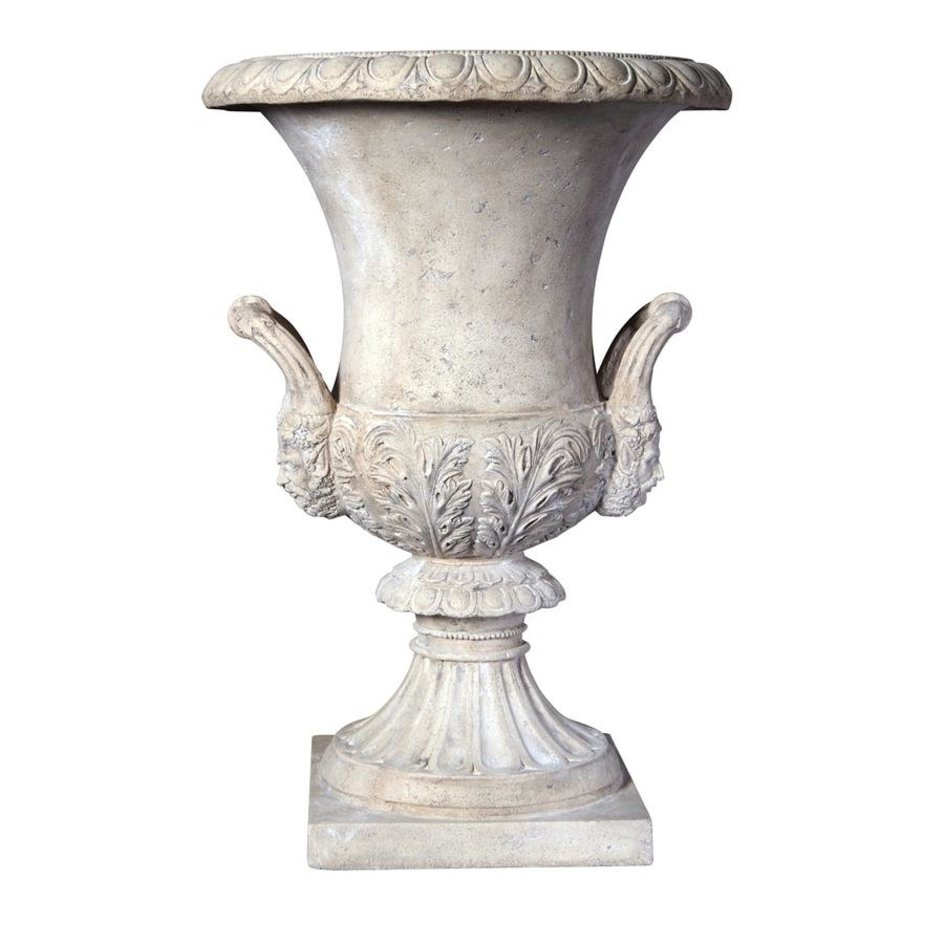 ALDO Creative Arts >Pottery 17.5"Wx17.5"Dx25.5"H / new / resin Italian Medici Style Greenman Architectural Garden Urn Planters Statue