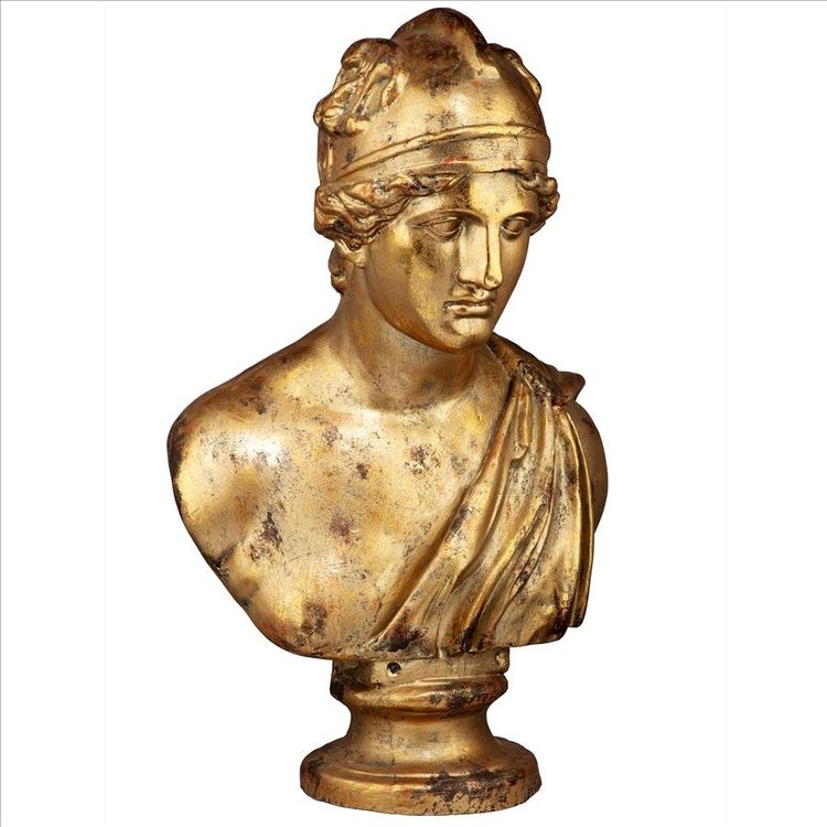 ALDO Décor>Artwork>Sculptures & Statues 19.5″Wx14″Dx31.5″H / NEW / resin Mars Roman God Of War Statue Sculptural Bust