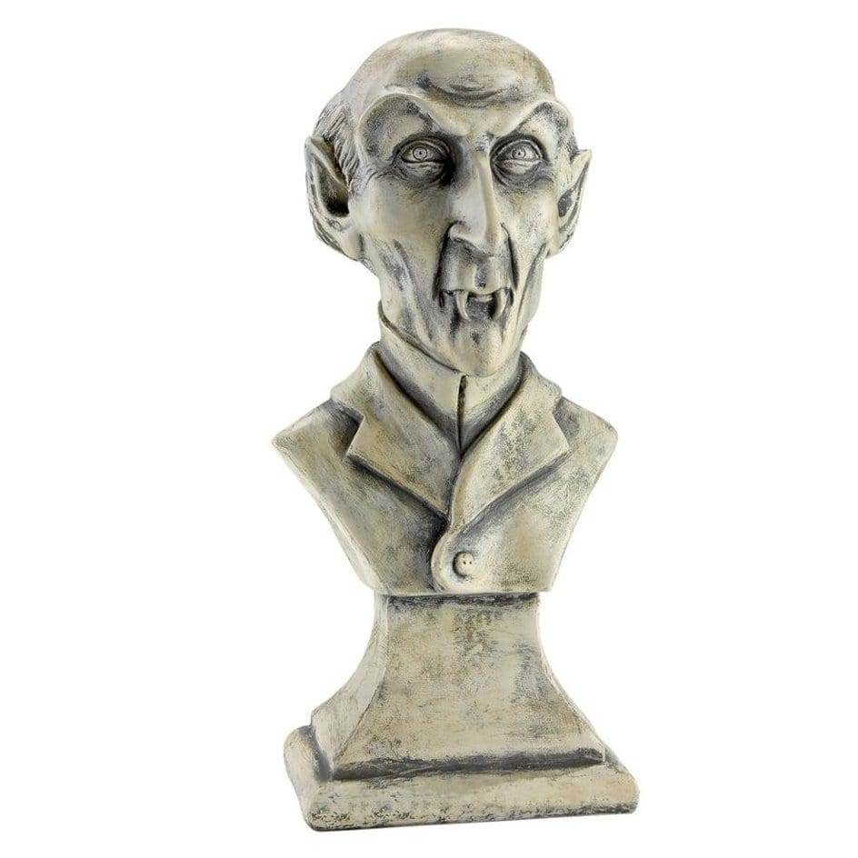 ALDO Décor>Artwork>Sculptures & Statues 5.5"Wx4"Dx11.5"H / NEW / resin Vampire Dracula Halloween Sculptural Bust