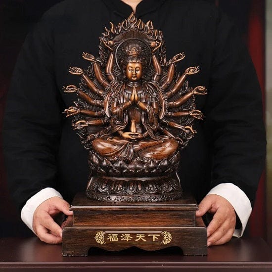 ALDO Décor>Artwork>Sculptures & Statues Feng Shui Large Bodhisattva Thousand-Handed Goddess of Mercy