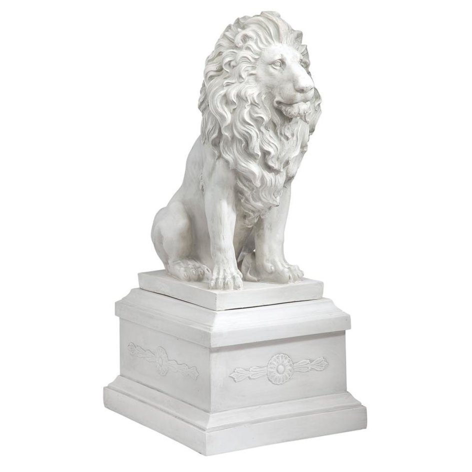 ALDO Décor>Artwork>Sculptures & Statues Great Lion of Florence Sentinel Garden Sculpture With Base