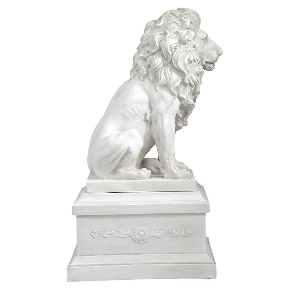 ALDO Décor>Artwork>Sculptures & Statues Great Lion of Florence Sentinel Garden Sculpture With Base