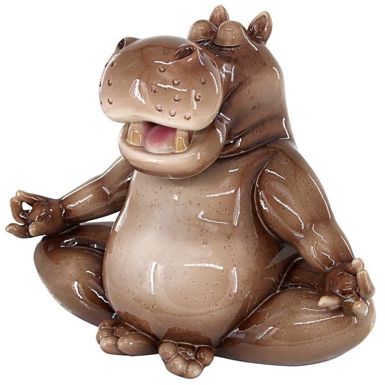ALDO Décor>Artwork>Sculptures & Statues Hippo Doing Yoga Zen Garden Statue