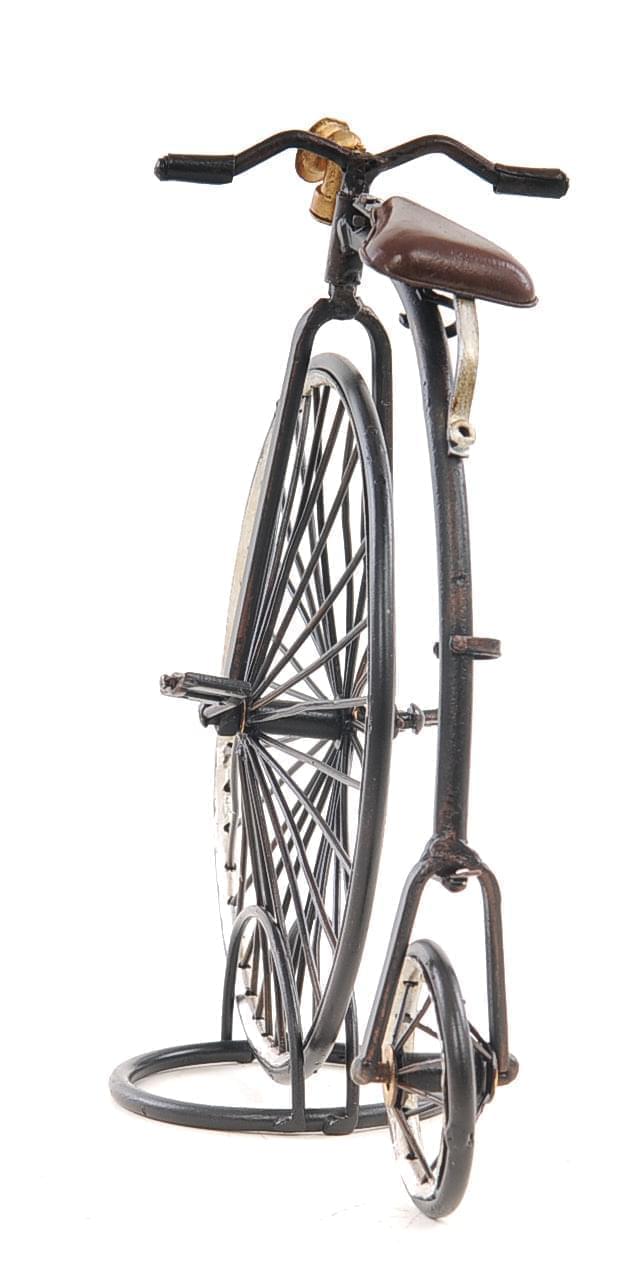 ALDO Decor > Artwork > Sculptures & Statues L: 9.5 W: 3.5 H: 8.5 Inches / NEW / metal 1870 The High Wheeler -Penny Farthing Car Metal Model