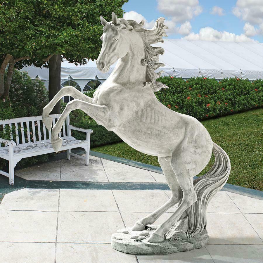 ALDO Décor>Artwork>Sculptures & Statues Mustang Stallion Horse Life Size Garden Sculpture Statue
