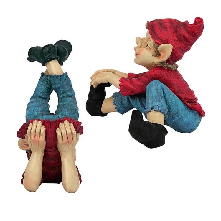ALDO Décor>Artwork>Sculptures & Statues Playful Gnomes Garden Statues Set of Two