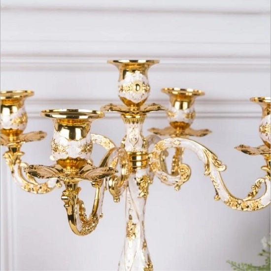 ALDO Décor>Artwork>Sculptures & Statues Vintage 24 karat Gold Plated Metal 3 and 5 Arm Candlestick Candle Holders Candelabra