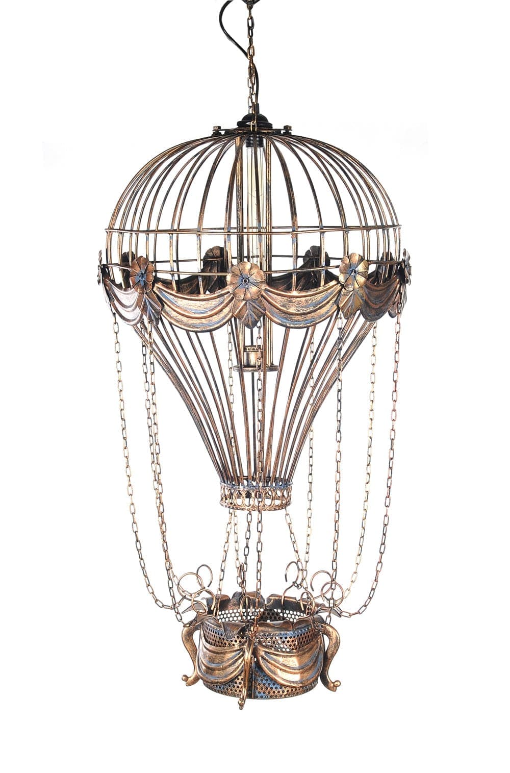 ALDO Décor>Lighting > Lamps L: 23 W: 23 H: 41 Inches / NEW / iron Vintage Hot Air Balloon Pendant Ceiling lamp Chandelier