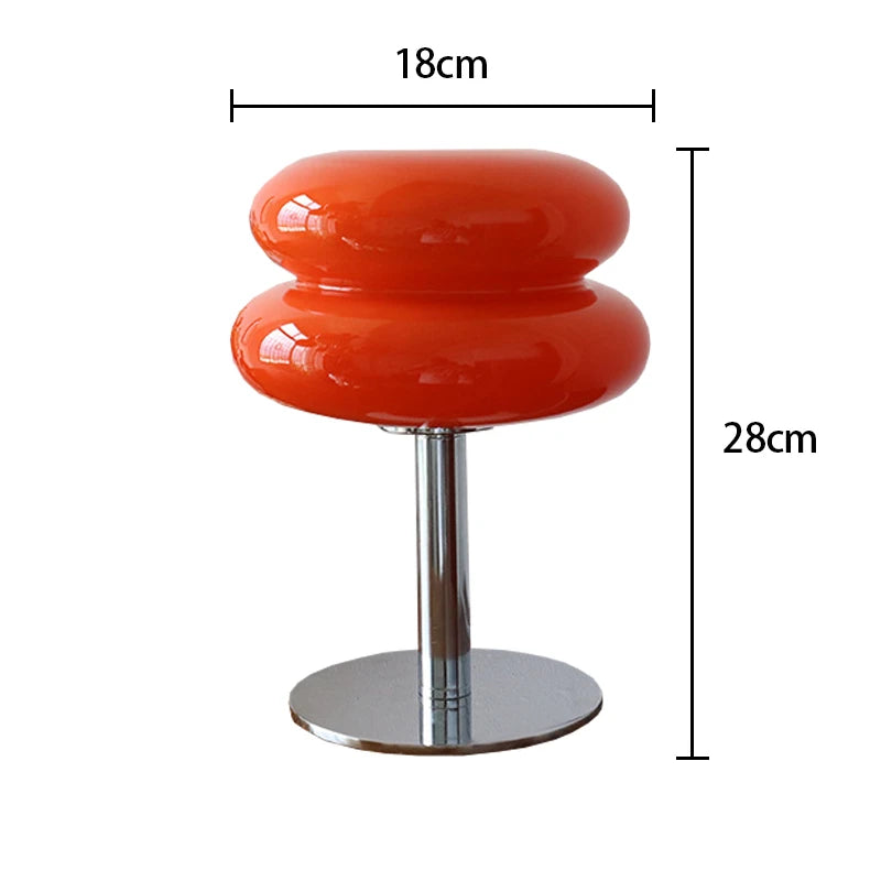 ALDO décor>Lighting > Lamps Macaron Glass Table Lamp Trichromatic Dimming Sculptural Table Lamp