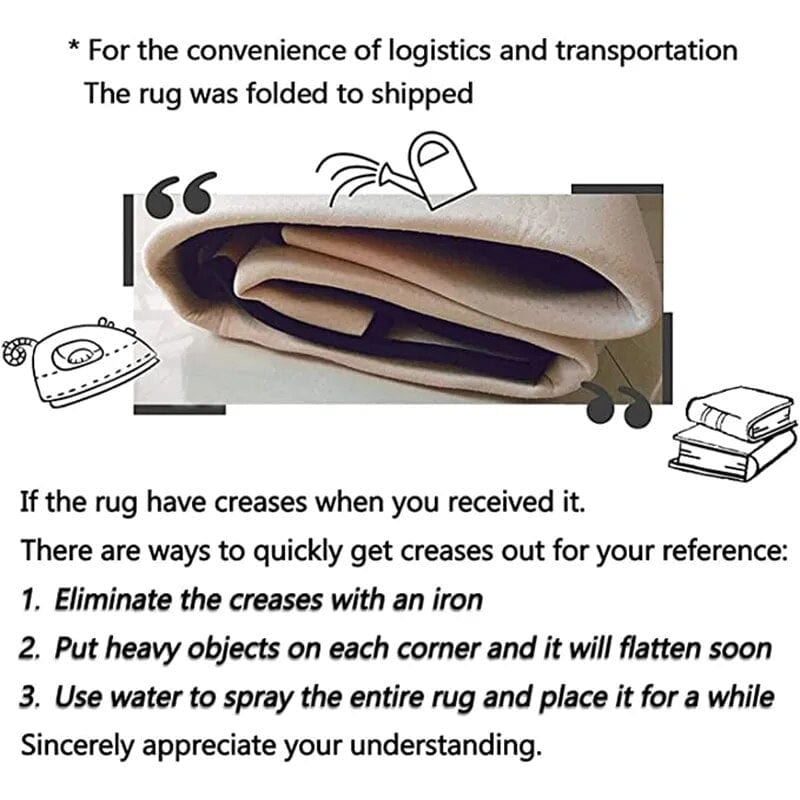 ALDO Decor > Rugs Virgin Voyage Luxury Modern Ornament Black Gold and White Carpet Luxury Non-Slip Floor Mat Rug Carpet