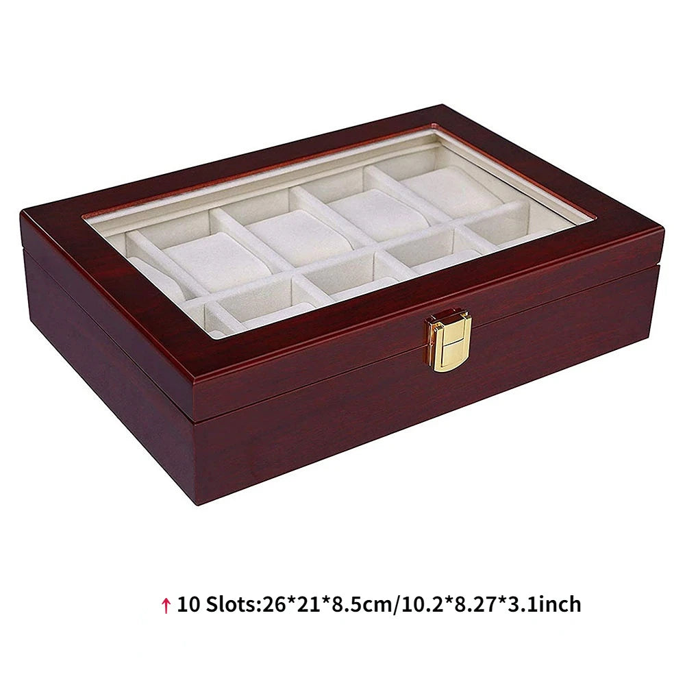 ALDO Décor > Watches 5 slots Luxury Wood Watch Storage Orgonizers Boxes for 2/3/5/6/10/12 Slots
