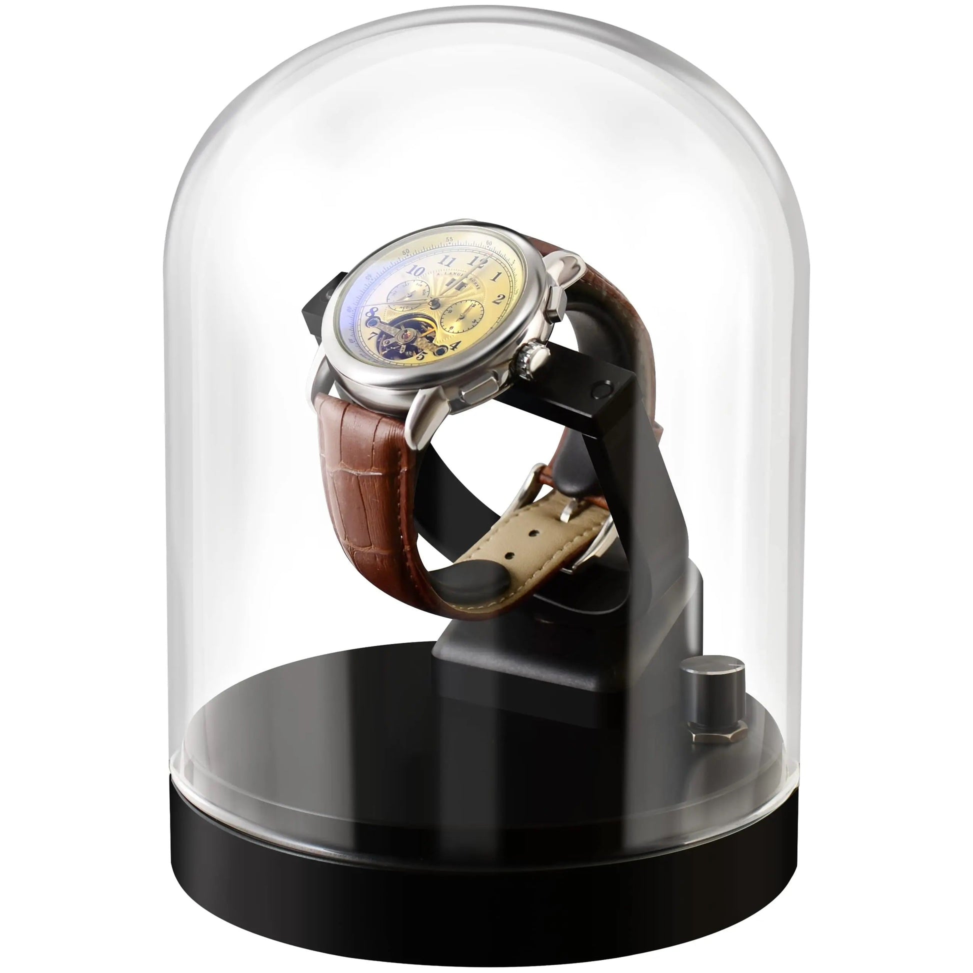 ALDO Décor > Watches Black Luxury Automatic Space Age Orbiting Gyroscope Design Watch Winder Fine Stand Case With USB Power Adapter