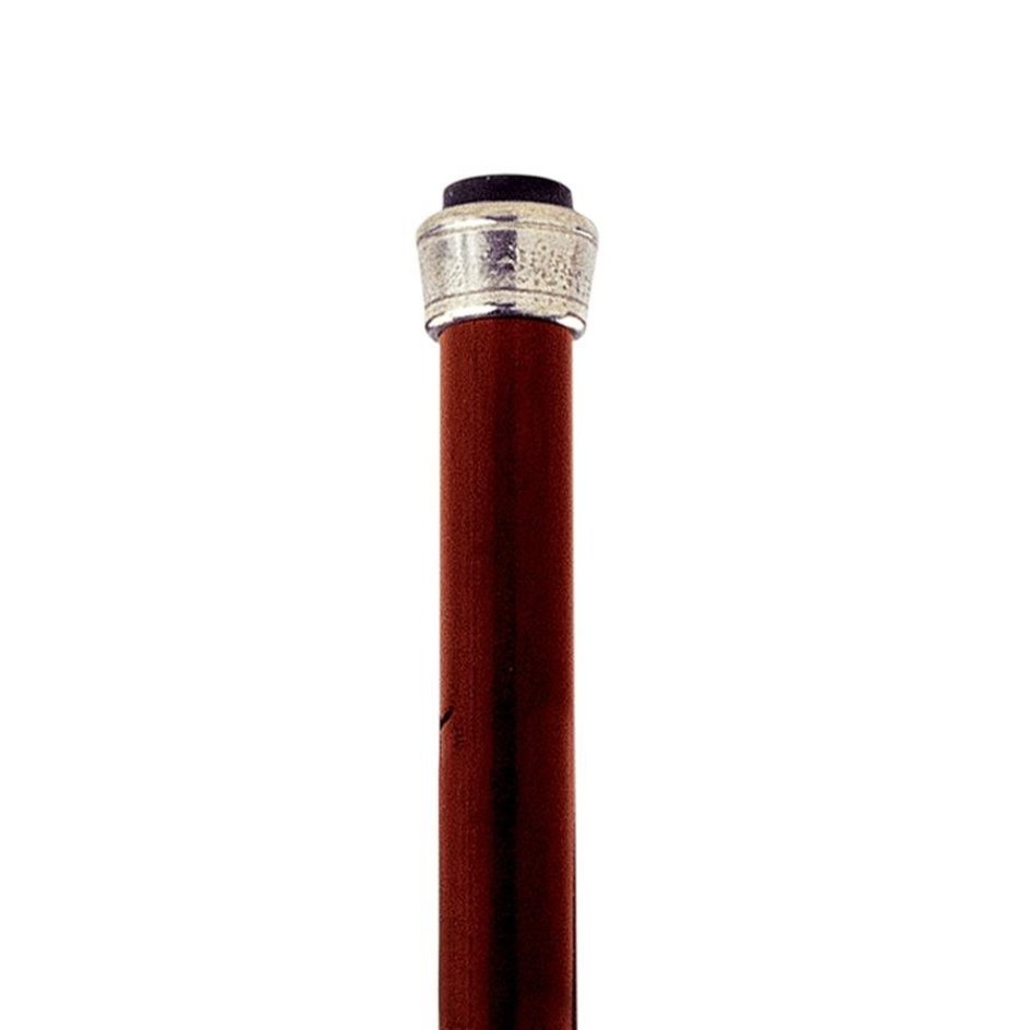 ALDO Health Care Mobility & Accessibility Canes & Walking Sticks 34.5"H / NEW / Wood Italian Solid Hardwood Atlas Pewter Walking Stick Collectible Gift