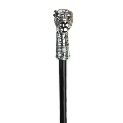 ALDO Health Care Mobility & Accessibility Canes & Walking Sticks 5"Wx1.5"Dx37.5"H / NEW / metal Empress Lion Head On Metal Shaft Decorative Walking Stick Collectible