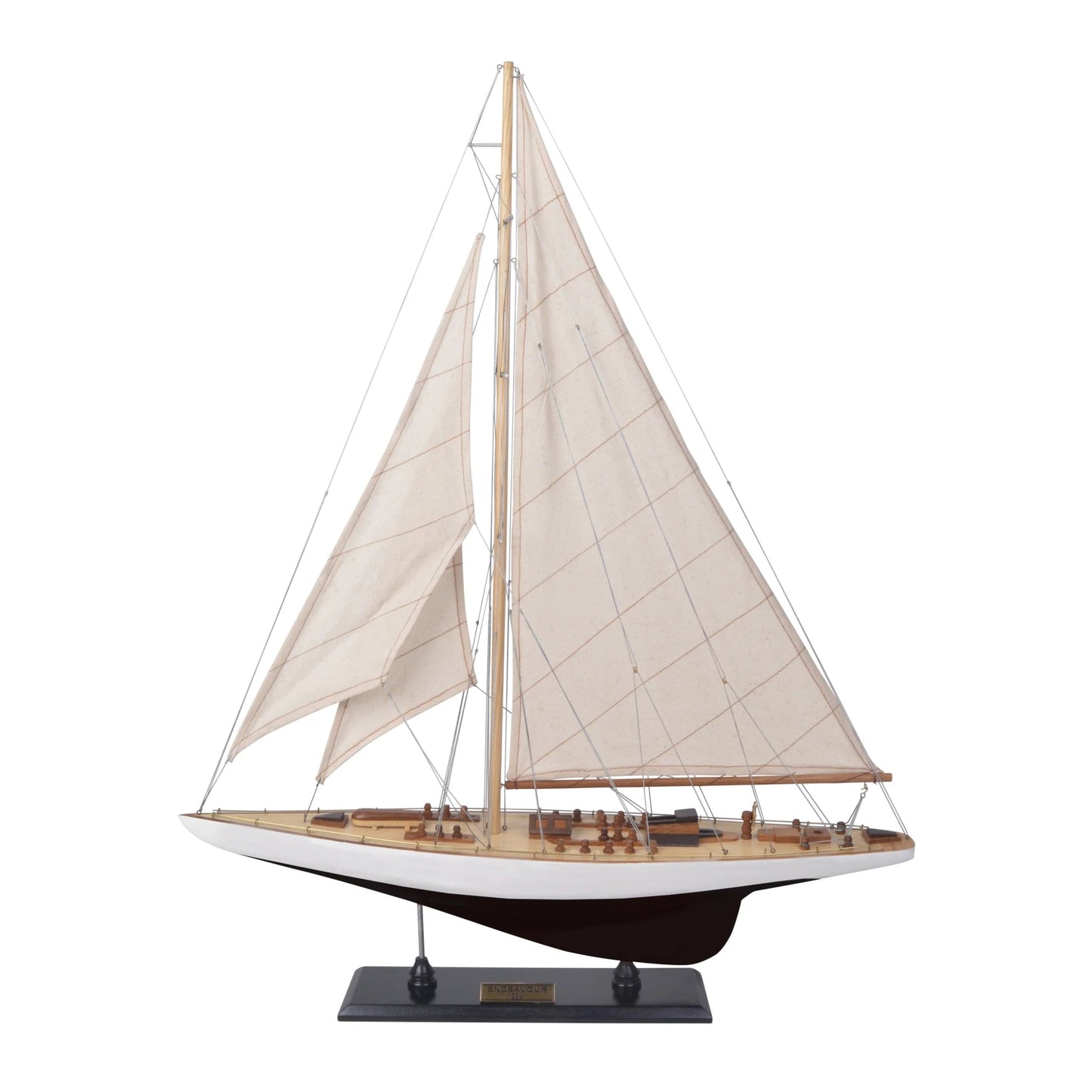 ALDO > Hobbies & Creative Arts> Collectibles> Scale Model America's Cup Racing Yacht Endeavour L60 Large Sailboat Wood Model