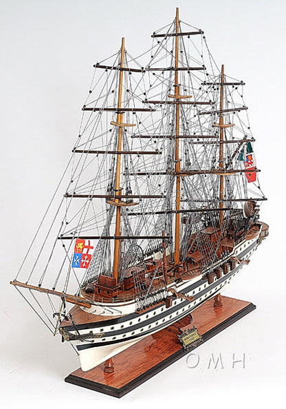 ALDO Hobbies & Creative Arts> Collectibles> Scale Model Amerigo Vespucci Italian Royal Navy Tall War Ship Wood Model Sailboat Assembled