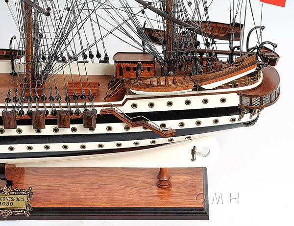 ALDO Hobbies & Creative Arts> Collectibles> Scale Model Amerigo Vespucci Italian Royal Navy Tall War Ship Wood Model Sailboat Assembled