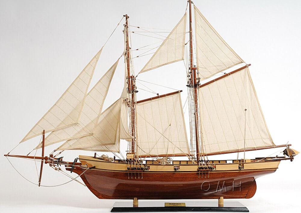 ALDO > Hobbies & Creative Arts> Collectibles> Scale Model Harvey Baltimore Clipper Tall Ship Large Wood Model Boat  Assembled