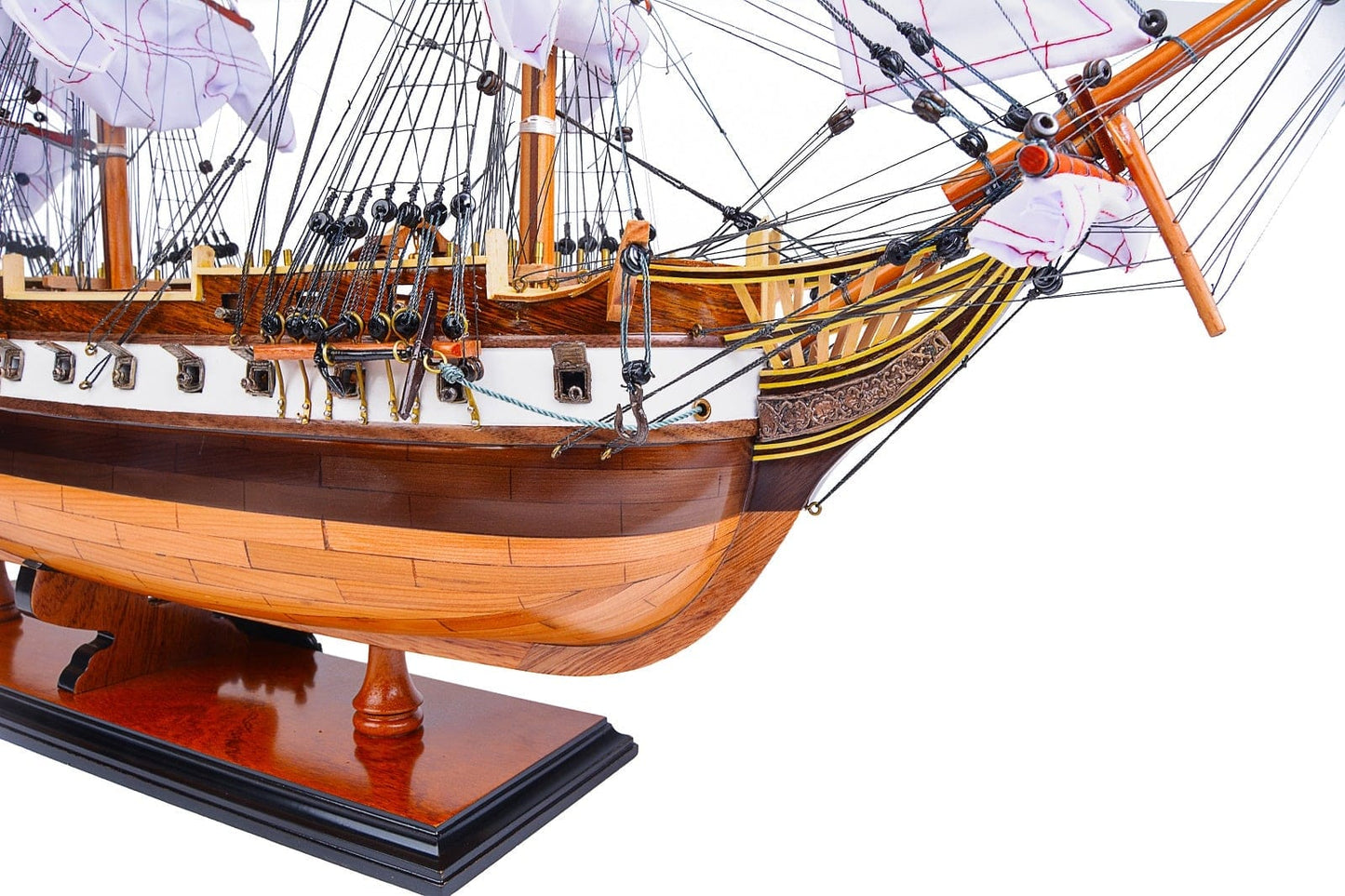 ALDO Hobbies & Creative Arts> Collectibles> Scale Model L: 29 W: 9.25 H: 26 Inches / NEW / Wood U.S.S. Constellation United States Navy Tall War Ship Medium Exclusive Edition Wood Model Sailboat Assembled