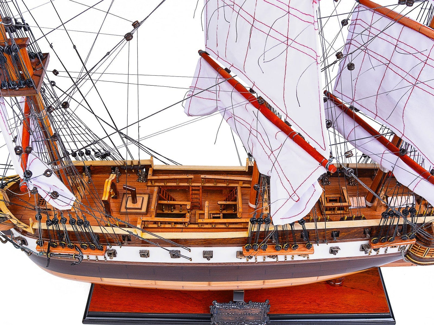 ALDO Hobbies & Creative Arts> Collectibles> Scale Model L: 29 W: 9.25 H: 26 Inches / NEW / Wood U.S.S. Constellation United States Navy Tall War Ship Medium Exclusive Edition Wood Model Sailboat Assembled