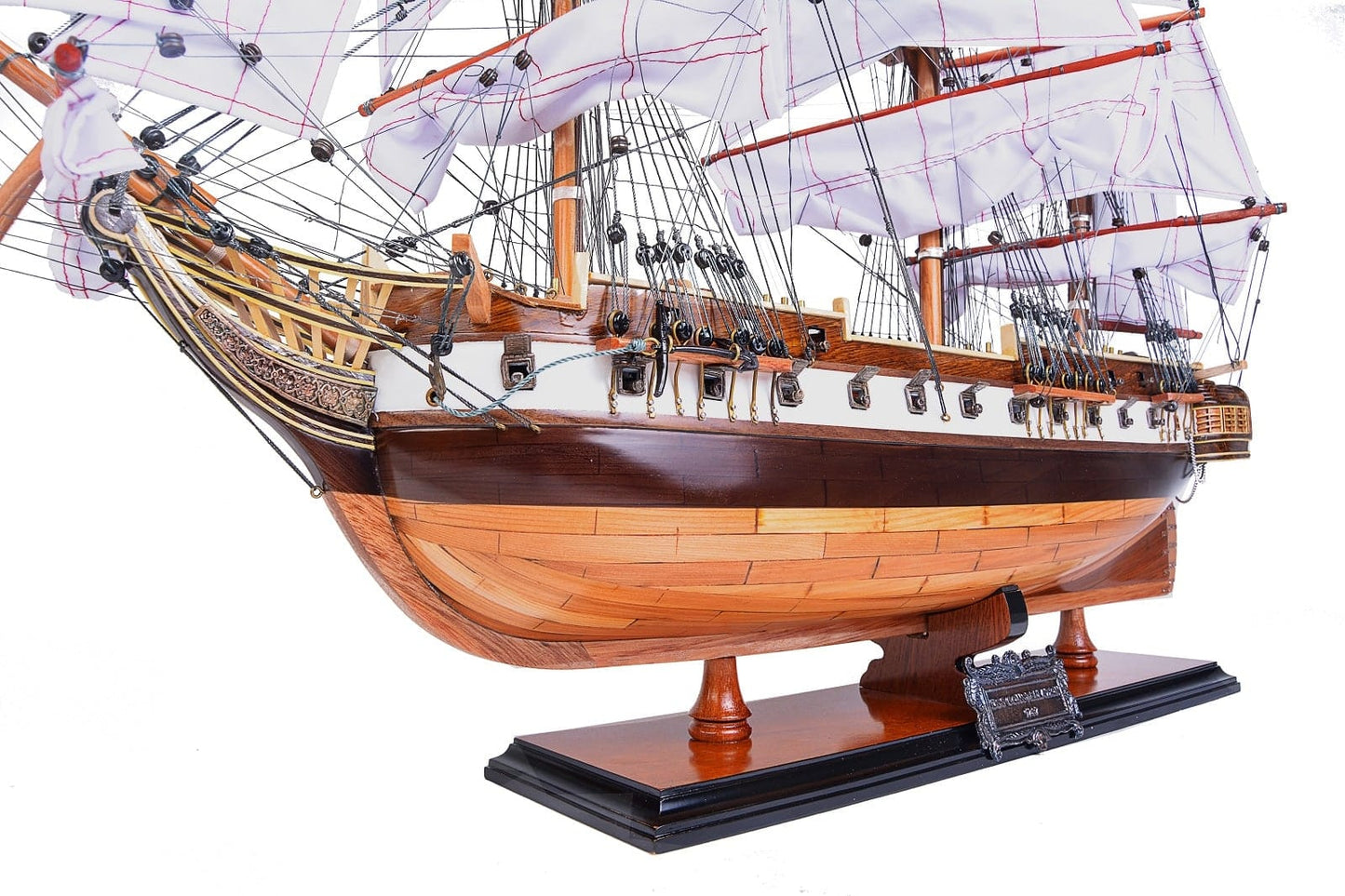 ALDO Hobbies & Creative Arts> Collectibles> Scale Model L: 29 W: 9.25 H: 26 Inches / NEW / Wood U.S.S. Constellation United States Navy Tall War Ship Medium Exclusive Edition Wood Model Sailboat Assembled
