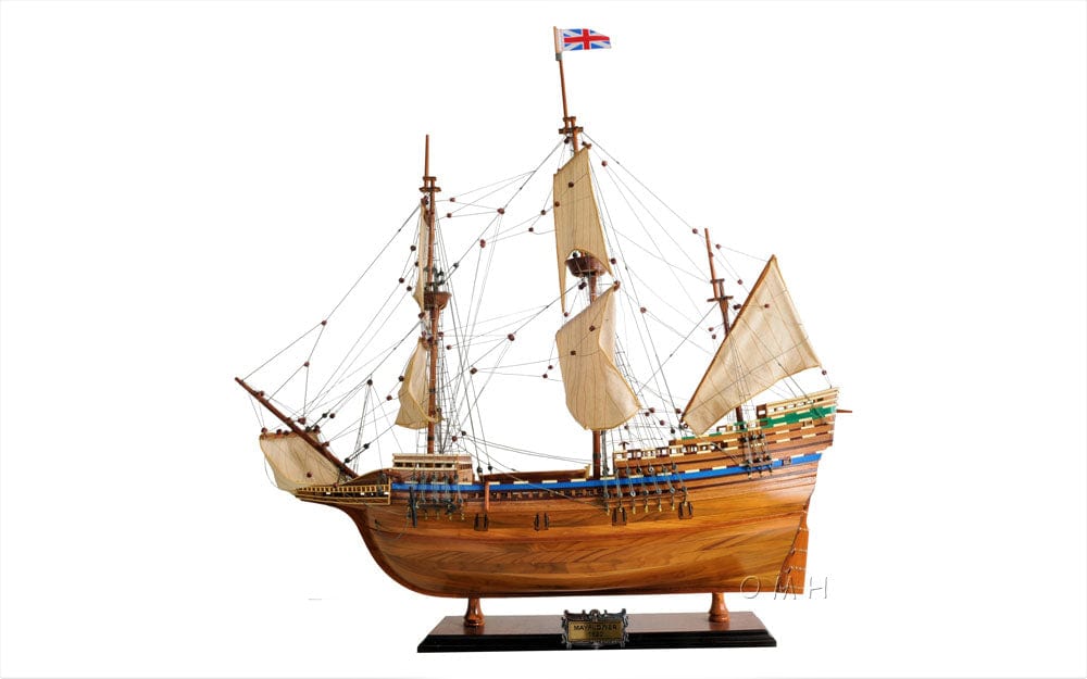 ALDO Hobbies & Creative Arts> Collectibles> Scale Model L: 30 W: 5 H: 30 Inches / NEW / Wood Mayflower Pilgrims Tall War Ship Exclusive Edition Wood Model Sailboat Assembled