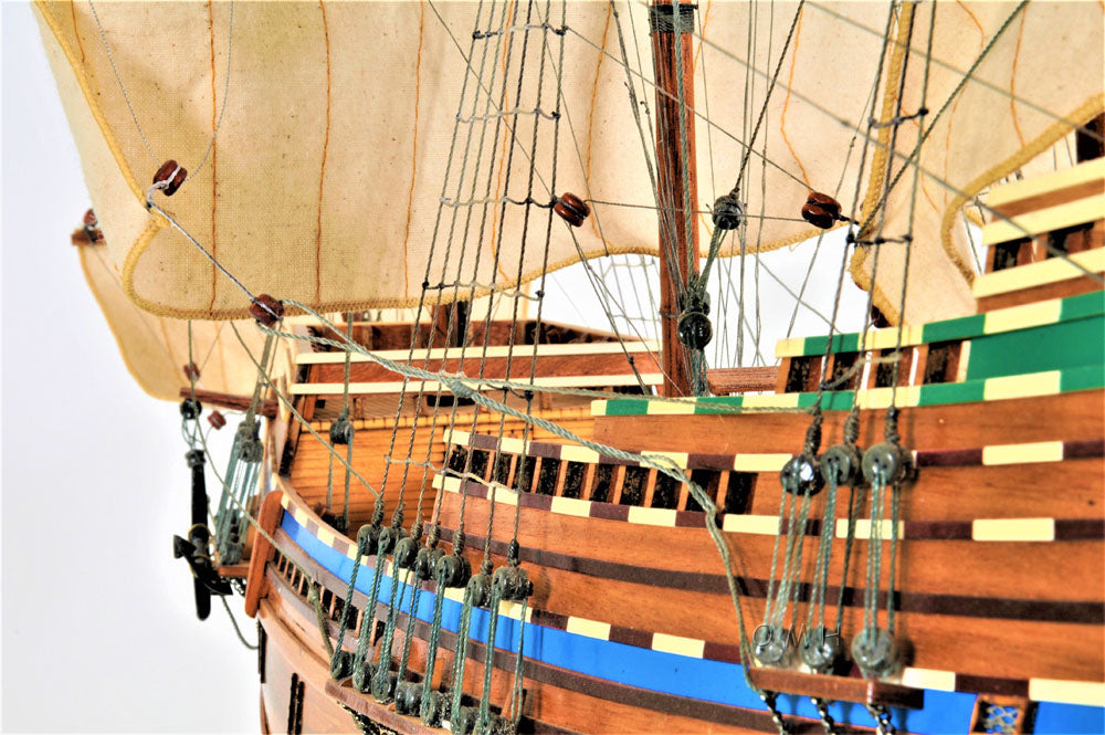 ALDO Hobbies & Creative Arts> Collectibles> Scale Model L: 30 W: 5 H: 30 Inches / NEW / Wood Mayflower Pilgrims Tall War Ship Exclusive Edition Wood Model Sailboat Assembled